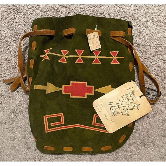Vintage Enid Collins Of Texas Leather Wampum Native Purse Bag NWT RARE‎ READ